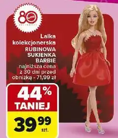 Carrefour Lalka rubinowa sukienka Barbie oferta