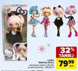 Carrefour Lalka manga doll hello kitty golden diva Famosa oferta