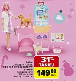 Carrefour Lalka u weterynarza gips dla zwierzaczków Barbie oferta