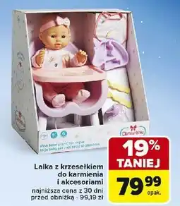 Carrefour Lalka z krzesełkiem do karmienia i akcesoriami oferta