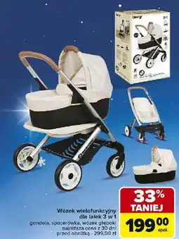 Carrefour Wózek wielofunkcyjny dla lalek 3w1 Smoby oferta