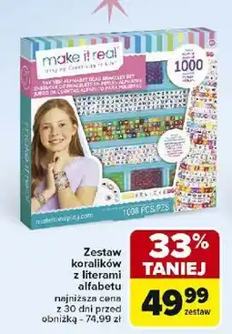 Carrefour Zestaw kreatywny koraliki z literami alfabetu Make It Real oferta