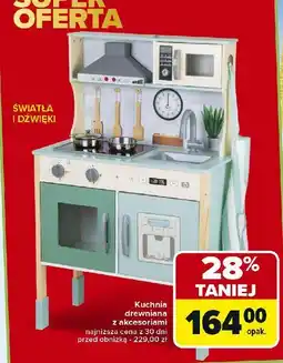 Carrefour Kuchnia drewniana z akcesoriami oferta
