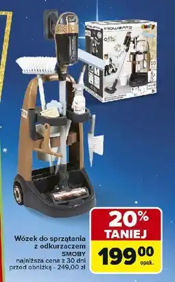Carrefour Wózek do sprzątania z odkurzaczem rowenta Smoby oferta