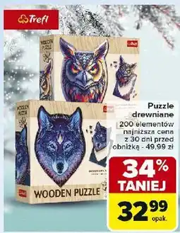 Carrefour Puzzle drewniane sowa Trefl oferta
