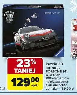 Carrefour Puzzle 3d porsche gt3 Ravensburger oferta