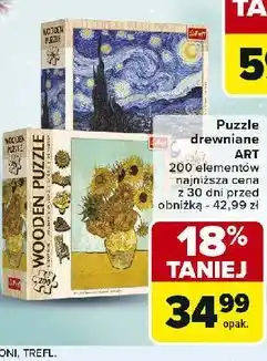 Carrefour Puzzle drewniane art Trefl oferta