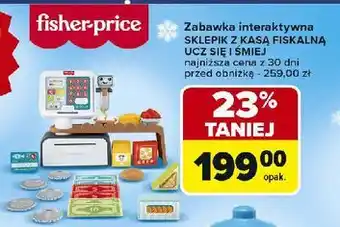 Carrefour Sklepik z kasą fiskalną ucz się i śmiej Fisher-Price oferta