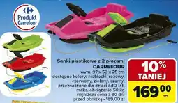 Carrefour Sanki plastikowe 97 x 53 25 cm Carrefour oferta