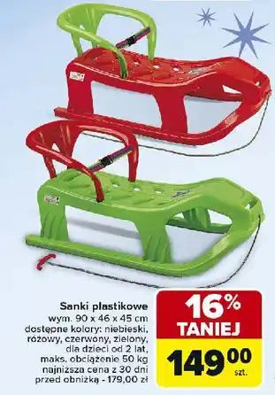 Carrefour Sanki plastikowe oferta