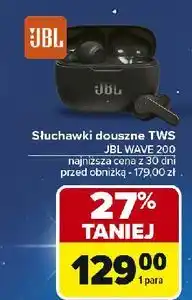Carrefour Słuchawki wave 200 czarne Jbl oferta