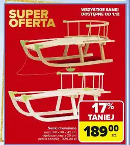 Carrefour Sanki drewniane oferta