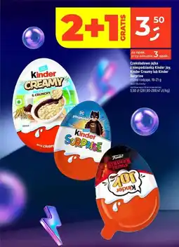 Dealz Czekoladowe jajka z niespodzianką Kinder Joy, Kinder Creamy lub Kinder Surprise oferta