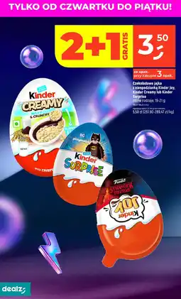 Dealz Czekoladowe jajka z niespodzianką Kinder Surprise 19-21 g oferta