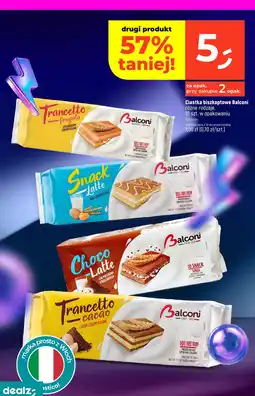 Dealz Ciastka biszkoptowe Balconi Trancetto Cacao 10szt oferta