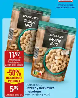 ALDI TRADER JOE'S Orzechy nerkowca niesolone oferta