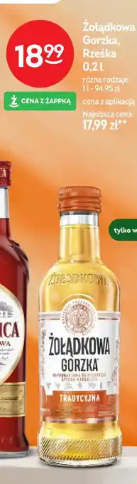 Żabka Żołądkowa Gorzka, Rześka oferta