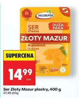 Biedronka Ser Złoty Mazur plastry, 400 g oferta