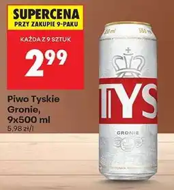 Biedronka Piwo Tyskie Gronie, 9x500 ml oferta