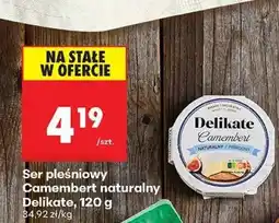 Biedronka Ser pleśniowy Camembert naturalny Delikate, 120 g oferta