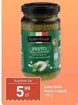 Biedronka Pesto z bazylii Gusto Bello oferta
