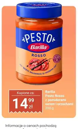 Biedronka Pesto Rosso z pomidorami serem i orzechami Barilla oferta