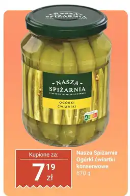 Biedronka Ogórki Nasza Spiżarnia ćwiartki konserwowe oferta