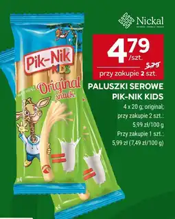 Stokrotka Paluszki serowe Pik-Nik Kids original 4x20g oferta