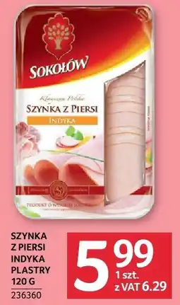 Selgros Szynka Sokołów z piersi indyka plastry 120 g oferta