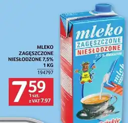 Selgros Mleko zagęszczone niesłodzone 7,5% 1 kg Selgros oferta