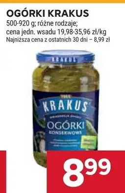 Stokrotka Ogórki Krakus, różne rodzaje oferta
