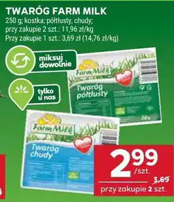 Stokrotka Twaróg Farm Milk kostka, półtłusty, chudy oferta