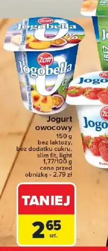 Carrefour Jogurt owocowy Jogobella oferta