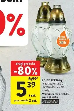 Intermarche Znicz szklany 30 h oferta