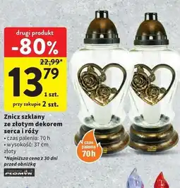 Intermarche Znicz szklany serce oferta