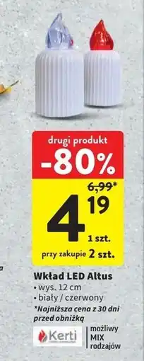 Intermarche Wkład led altus 12 cm czerwony Kerti oferta