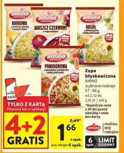 Intermarche Zupa pomidorowa z kawałkami pomidorów i natką pietruszki Amino oferta