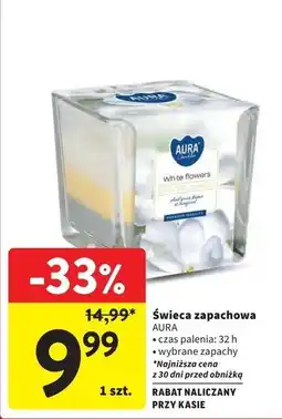 Intermarche Świeca zapachowa white flowers Aura Fragrances Candles oferta