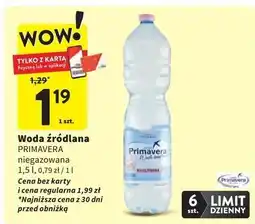 Intermarche Woda niegazowana Primavera oferta