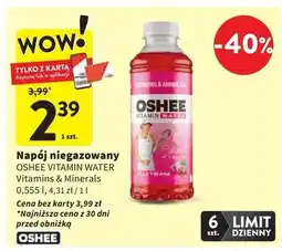 Intermarche Napój witaminy i minerały Oshee Vitamin Water oferta