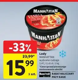 Intermarche Lody strawberry & vanilla Manhattan (Nestle) oferta
