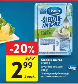 Intermarche Śledzik na raz z cebulką Lisner Na Raz oferta