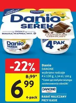 Intermarche Serek z kawałkami czekolady Danone Danio oferta