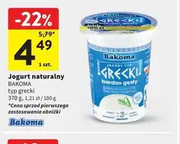 Intermarche Jogurt naturalny Bakoma Grecki oferta