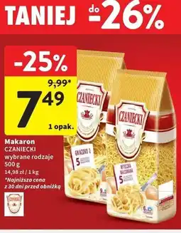 Intermarche Makaron 5-jajeczny niteczka walcowana Czaniecki oferta