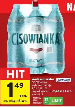 Intermarche Woda niegazowana Cisowianka oferta