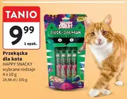Intermarche Przysmak dla kota kaczka + łosoś Happy Snacky oferta