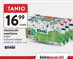 Intermarche Chusteczki wilgotne natural balance Cleanic Kindii oferta