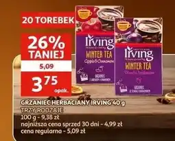 Auchan Herbata winter tea śliwka i kardamon Irving oferta