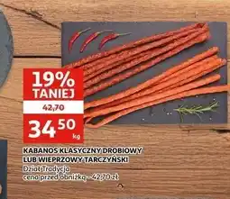 Auchan Kabanosy wieprzowe Tarczyński Kabanos Klasyczny oferta